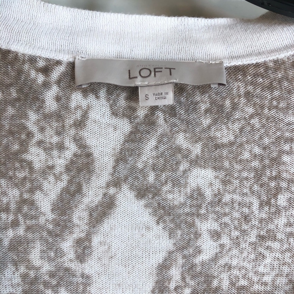 Snakeskin Print Loft V Neck Cardigan - S - Picture 2 of 4